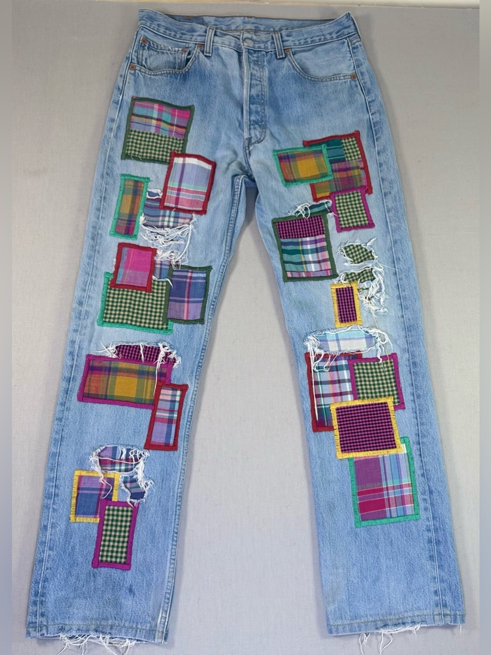 Free People Rialto The Hadley Levi’s 501 Patchwork Jeans Size 30